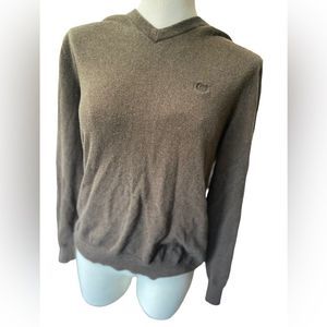 Chaps Cotton Cashmere Brown Retro Sweater Small
